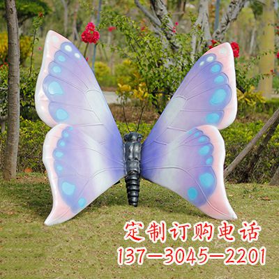 青海仿真蝴蝶_蓝粉色款105x100x80
