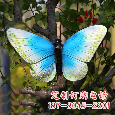 青海仿真蝴蝶_蓝白色款40x42x13