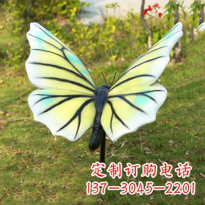 青海仿真蝴蝶_浅黄白色80x76x40