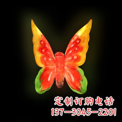青海仿真蝴蝶_小号黄色发光款37x48x20