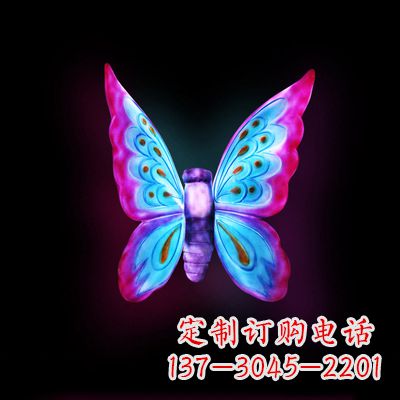 青海仿真蝴蝶_小号粉色发光款37x48x20
