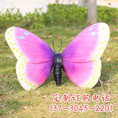 青海仿真蝴蝶_紫白色款35x65x42