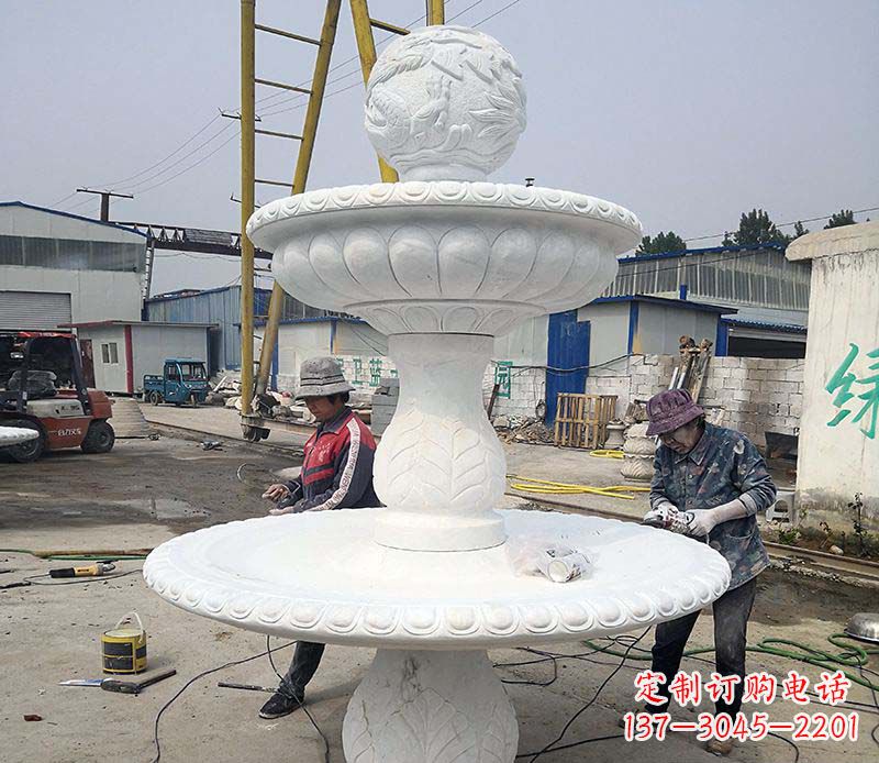 青海风水球喷泉石雕塑