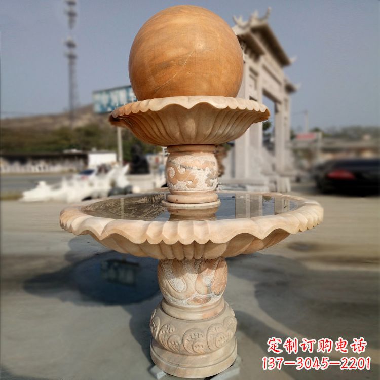 青海精致的风水球石雕塑