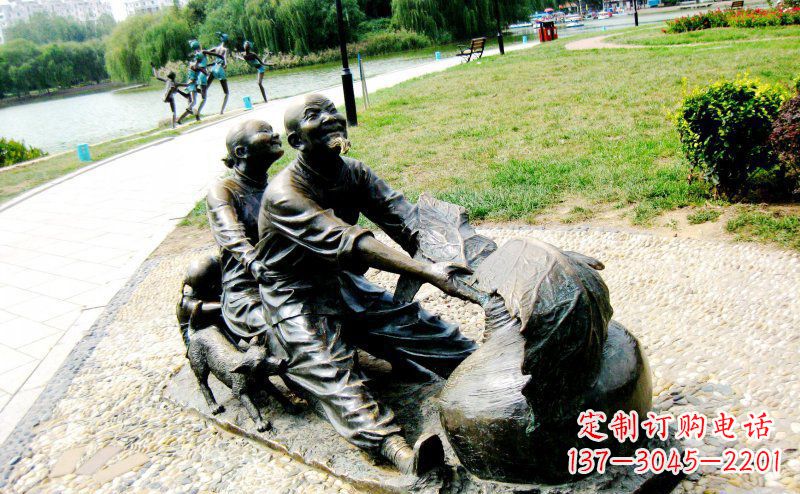 青海新颖可爱的铜雕萝卜小品