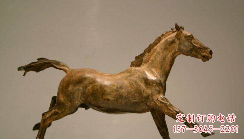 青海铜雕动物奔跑马