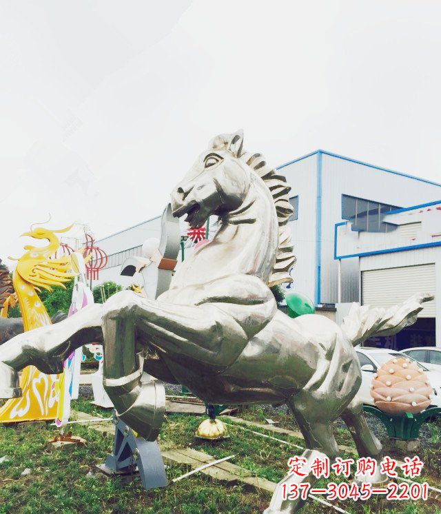 青海产品名称优雅的不锈钢雕塑——奔马