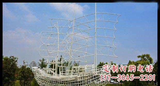 青海唯美不锈钢帆船雕塑