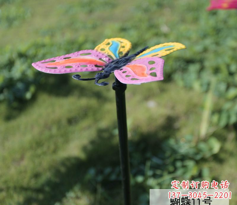 青海个性化不锈钢彩色蝴蝶雕塑