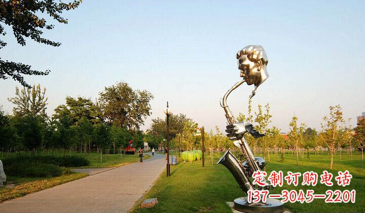 青海不锈钢萨克斯抽象雕塑
