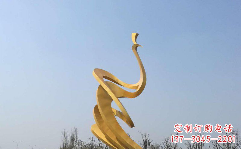 青海抽象凤凰不锈钢雕塑