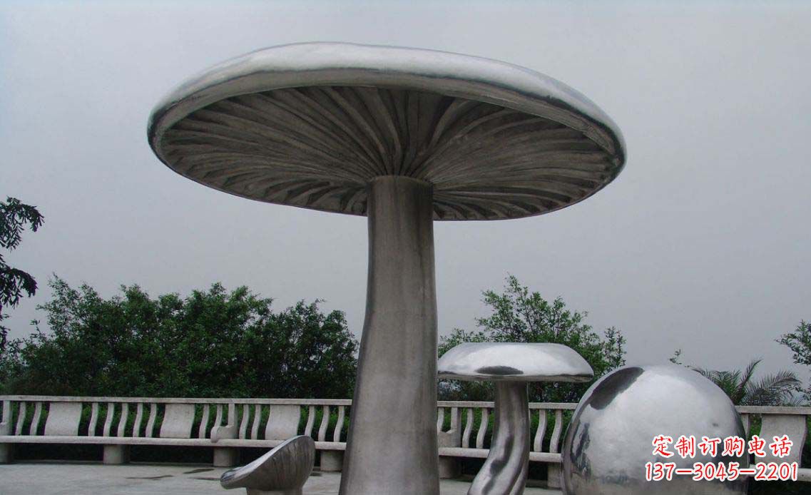 青海特色不锈钢凉亭雕塑