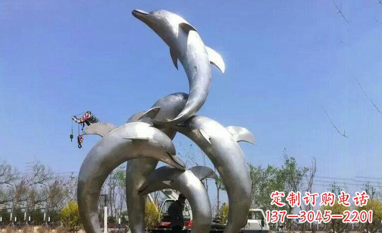 青海品质精美的不锈钢海豚雕塑