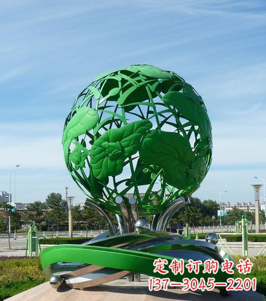 青海不锈钢镂空荷叶青蛙雕塑