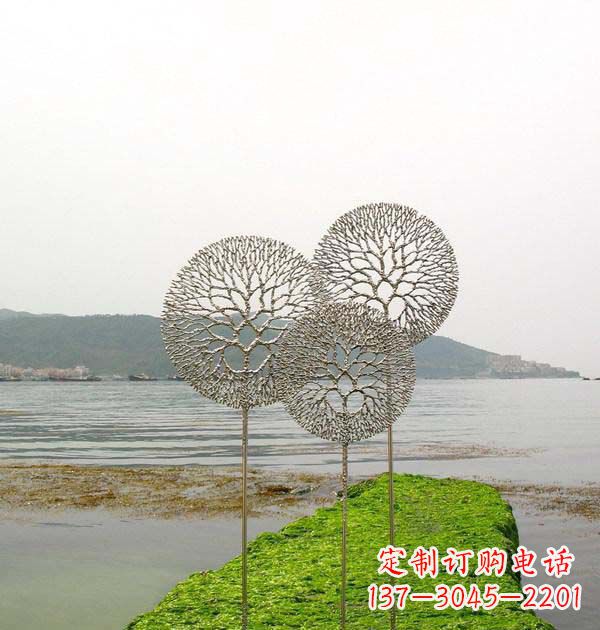 青海 迷人的不锈钢蒲公英雕塑