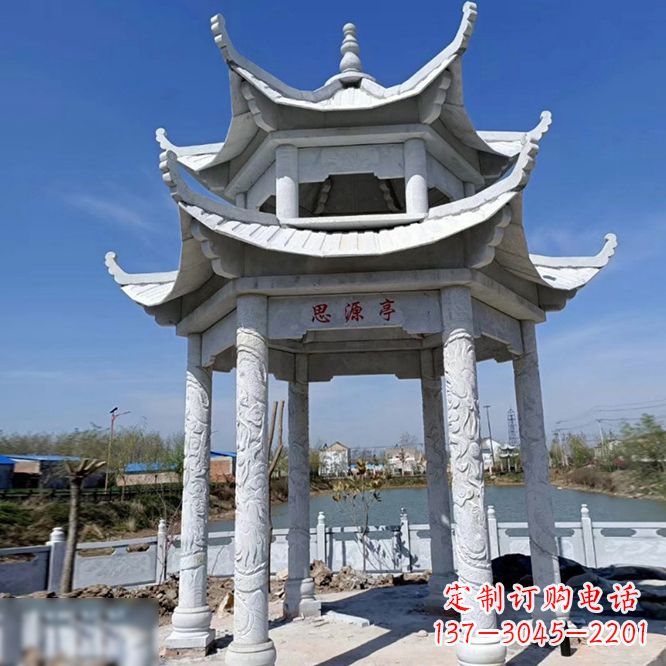 青海公园大理石凉亭