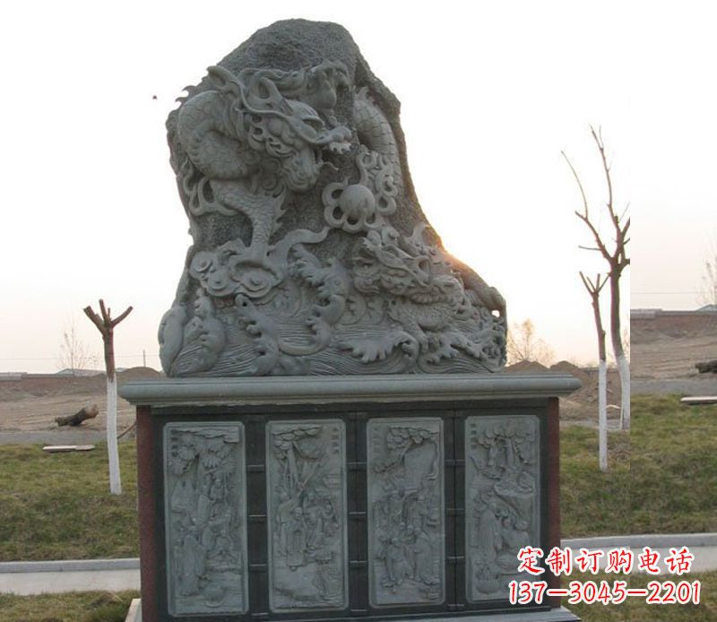 青海精美的大理石龙雕塑