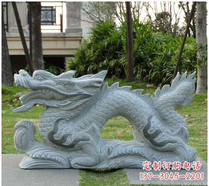 青海精美雕刻的大理石龙雕塑
