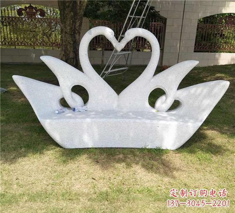 青海精美大理石天鹅雕塑
