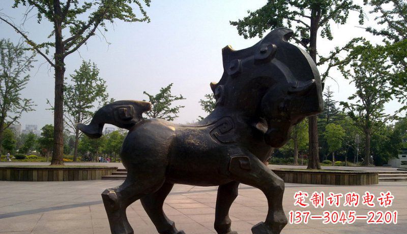 青海中领雕塑灵动小马铜雕