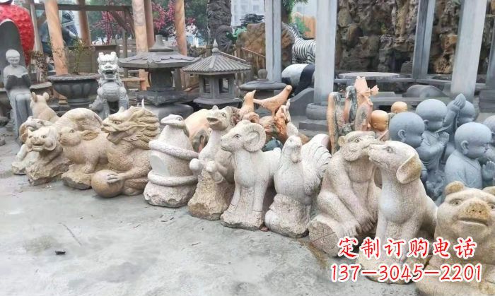 青海十二生肖动物雕塑