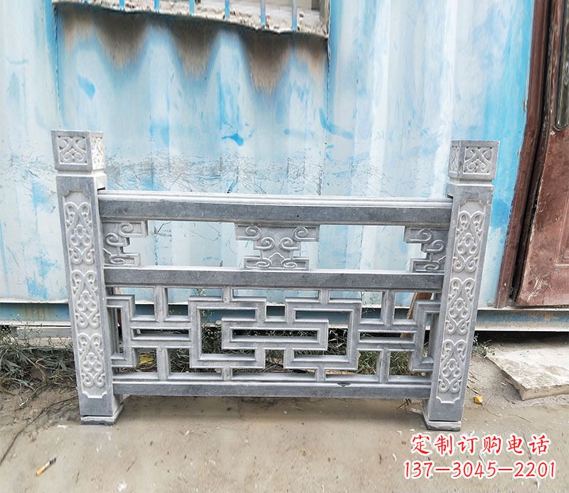 青海艺术精美的公园仿古石栏板雕刻