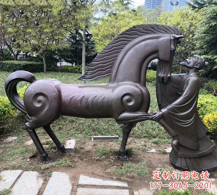 青海展现历史名人的铜雕雕塑