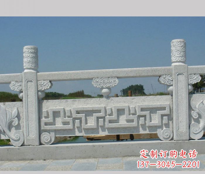 青海公园景观大理石栏板雕塑