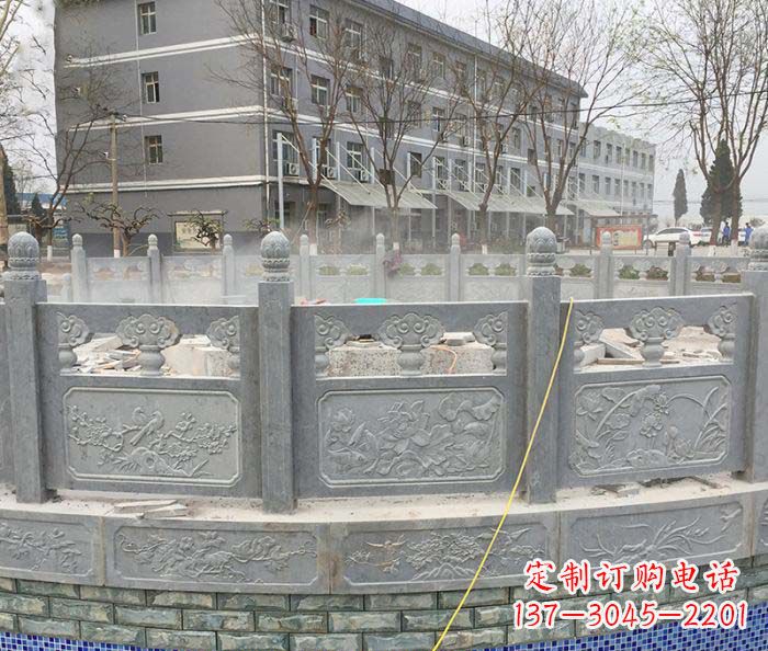 青海公园景观大理石栏板雕塑