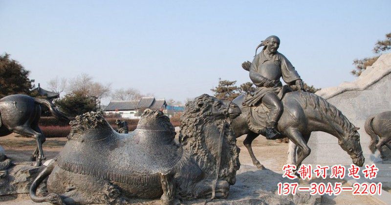 青海精致古典 骑马雕塑