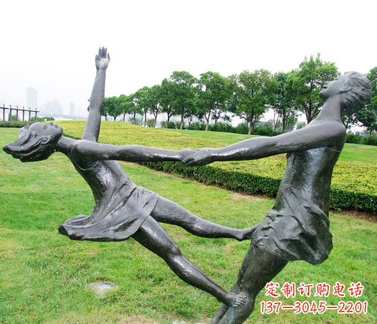 青海中领雕塑定制风姿绰约的女孩铜雕
