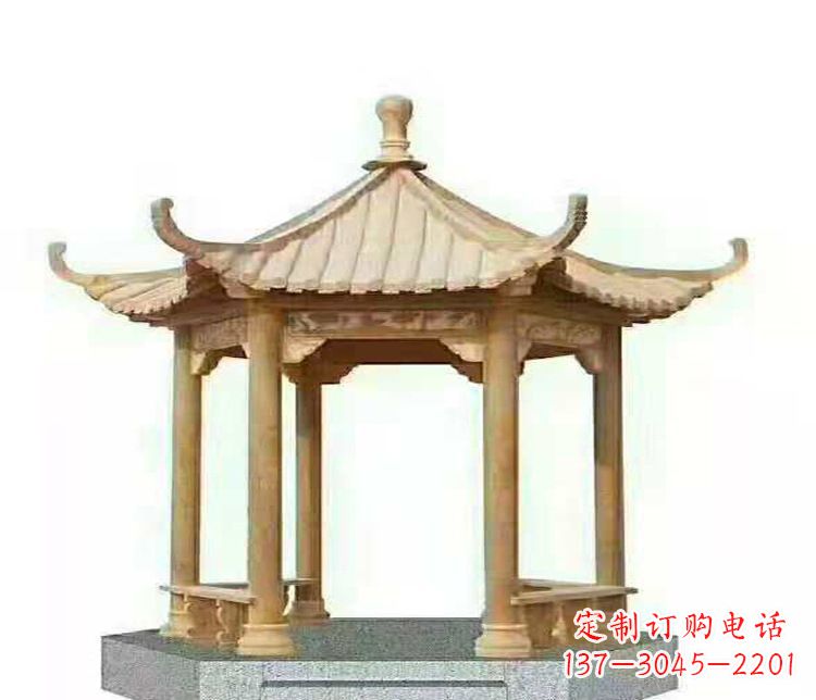 青海晚霞凉亭石雕