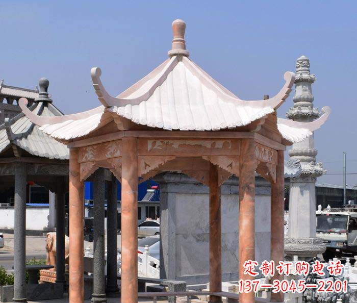 青海中领雕塑设计凉亭雕塑,清新简约添美感