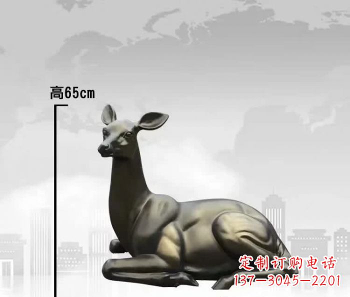 青海中领雕塑精美铜雕鹿