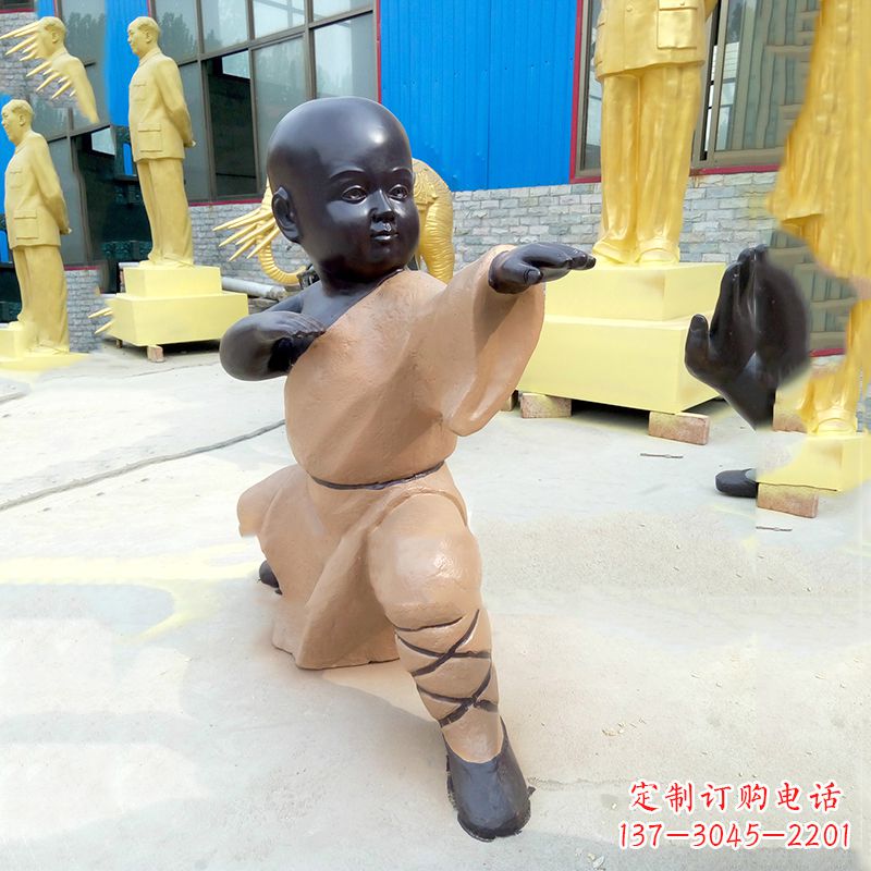 青海传承传统文化的绝佳礼品——“功夫小和尚”雕塑
