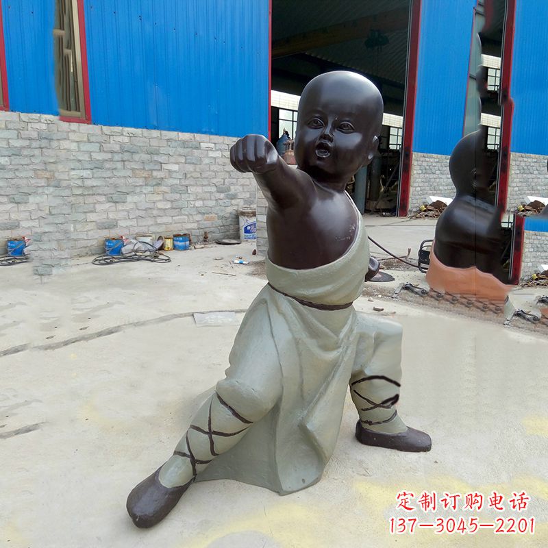 青海精致和尚铜雕塑