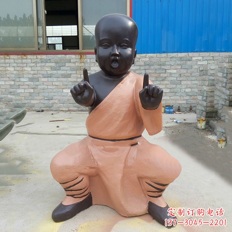 青海铜雕功夫小和尚