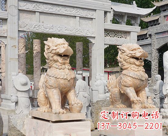 青海古典神麒麟石雕,传承古老文化