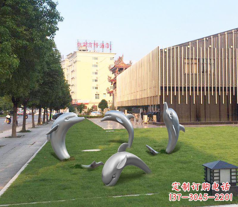 青海艺术雕塑“海豚”摆件