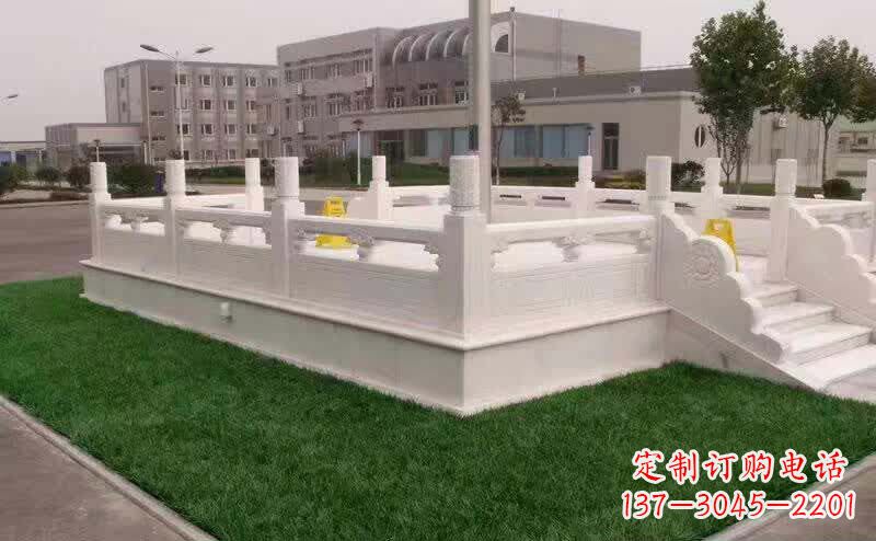 青海完美艺术——汉白玉升旗台雕塑