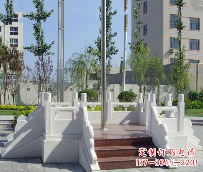 青海汉白玉升旗台校园石雕