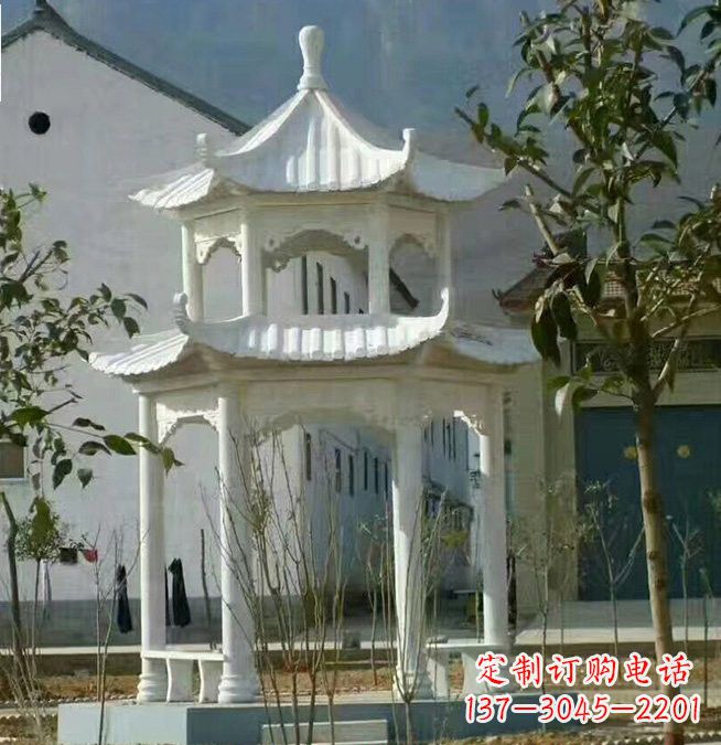 青海汉白玉凉亭雕塑,为您打造完美的艺术空间