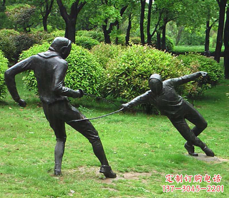 青海铜雕艺术,精美运动员雕塑