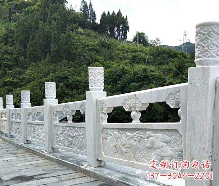 青海景区大理石栏板石雕 (4)