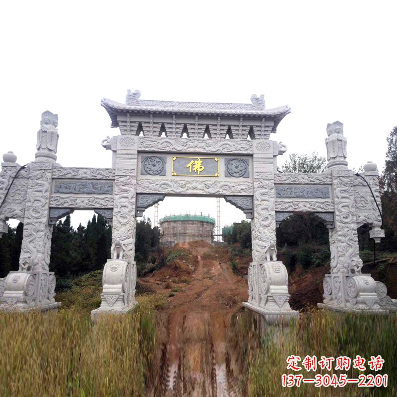 青海景区入口石牌坊雕塑,为您塑造独一无二的精美雕塑