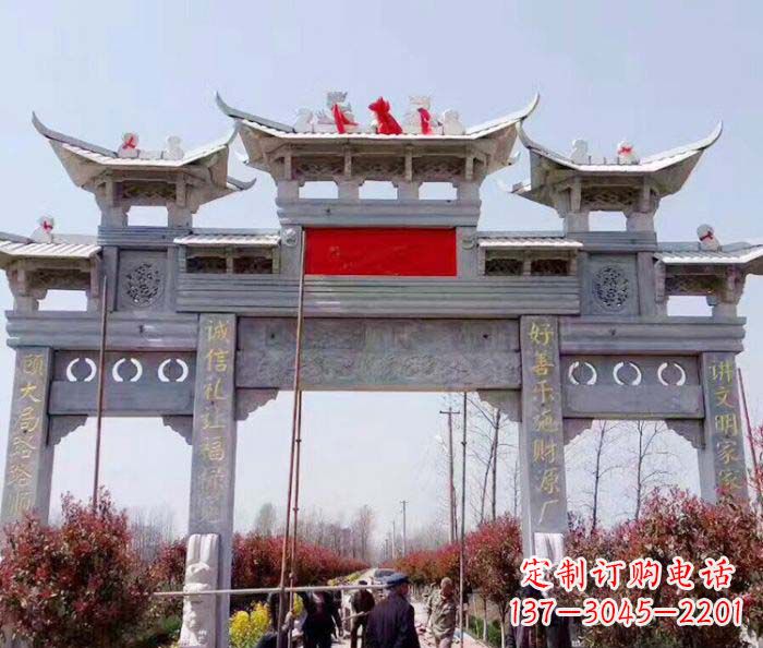 青海传承经典,尊崇古风:牌坊石雕