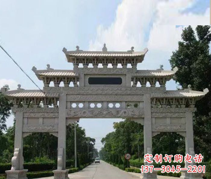 青海高品质牌坊石雕，专为客户量身定制
