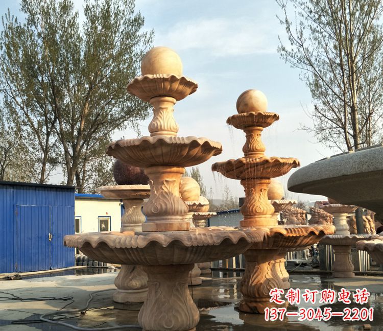 青海古典九龙喷泉雕塑，可观赏九龙戏珠石
