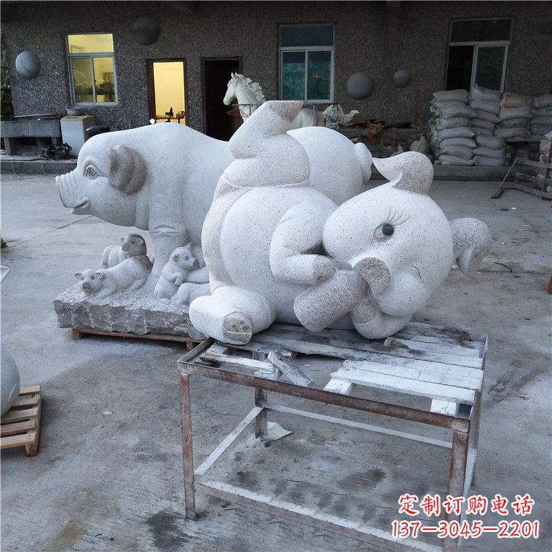 青海精致大理石动物雕塑