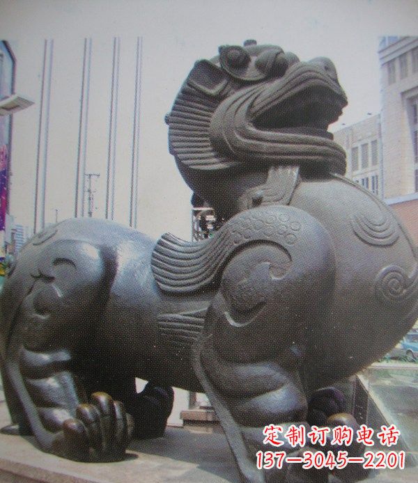 青海中领雕塑:精致貔貅古代神兽铜雕
